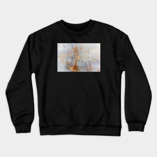 Scratches on a grunge metal wall. Crewneck Sweatshirt